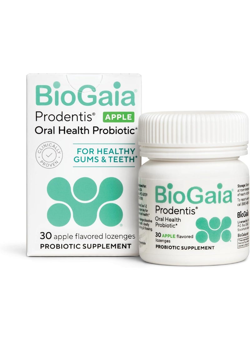 BioGaia, Prodentis®, Oral Health Probiotic, Apple, 30 Lozenges - Image 1
